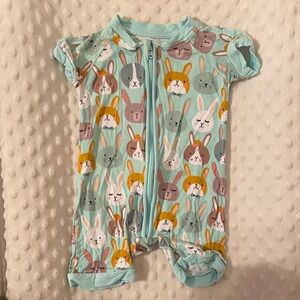 Adorable Bunny Easter Print Baby One Piece - Bamboo